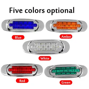 8pcs Ultra-Bright 16LED Car Side Marker Lights, 12-24V - Amber/White/Red/Blue/Green, Fit for Trucks & Trailers, Enhanced Visibility & Safety,  Compact Design, Weatherresistant Lights, Longlasting Leds, Shockproof Casing, Vehicle Markers, Offroad Drivers,