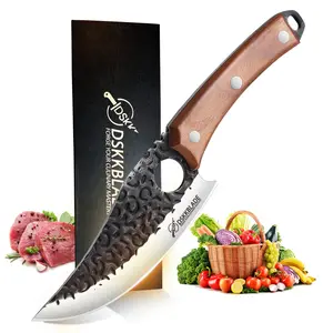 DSKK BLADE Kitchen Boning Knife, Multi-Purpose Home Kitchen Knife for Meat ,Meat Cleaver And Boning Knife,Curved Blade Meat Knife,Ergonomic Curved Edge,Lightweight, High Quality Steel, Convenient Storage,Men's Gift Knives..