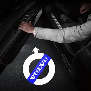 2Pcs Led Car Door logo Welcome Light Auto Emblem Projector Decoration Accessories Car Lighting Accessories Led Car Lights For Volvo ES90 EC40 EX40 EM90 XC90 V90 V60 XC60 V40 S80 S60 S90 C40 XC40 V70 XC70 C30 C70 EX90
