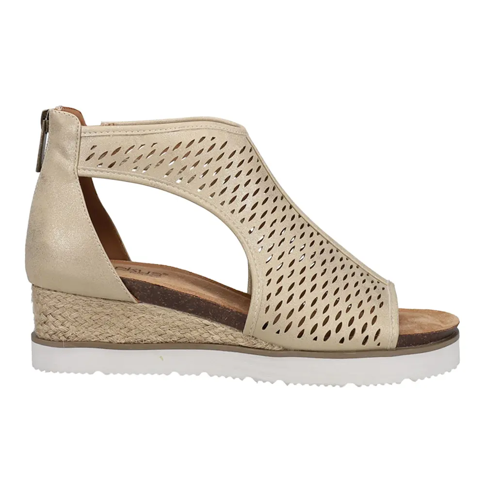 Corkys Womens Sugar Momma Cut-Outs Espadrille  Casual Sandals Casual Mid Heel 2-3" - Gold
