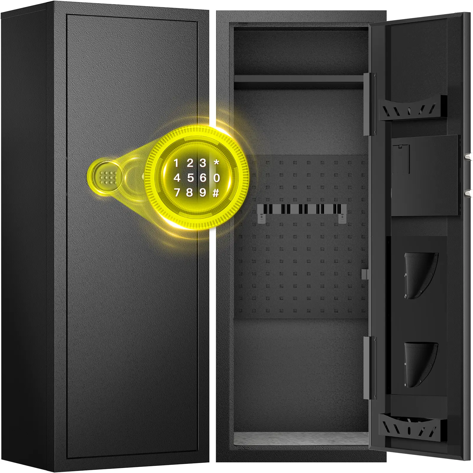 ACTIGER 12-16 Gun Safe for Rifles & Shotguns, Anti Theft Digital Lock Safe, Heavy Duty Steel Cabinet with Large Pistol Storage, Quick Access, Easy Assembly & Adjustable Shelf for Home Use, Anti Theft Safes summerwins