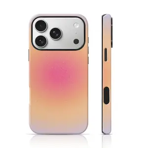 Minimalist Aura Glitter Design Fashion Phone Case 2 in 1 Case for iPhone 17 Pro Max/16 Pro Max /15Pro Max 15/14/13/12 & Samsung S26 /S25Ultra Trendy ins Style