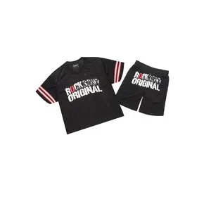 Crown Black Mesh Jersey Short Set