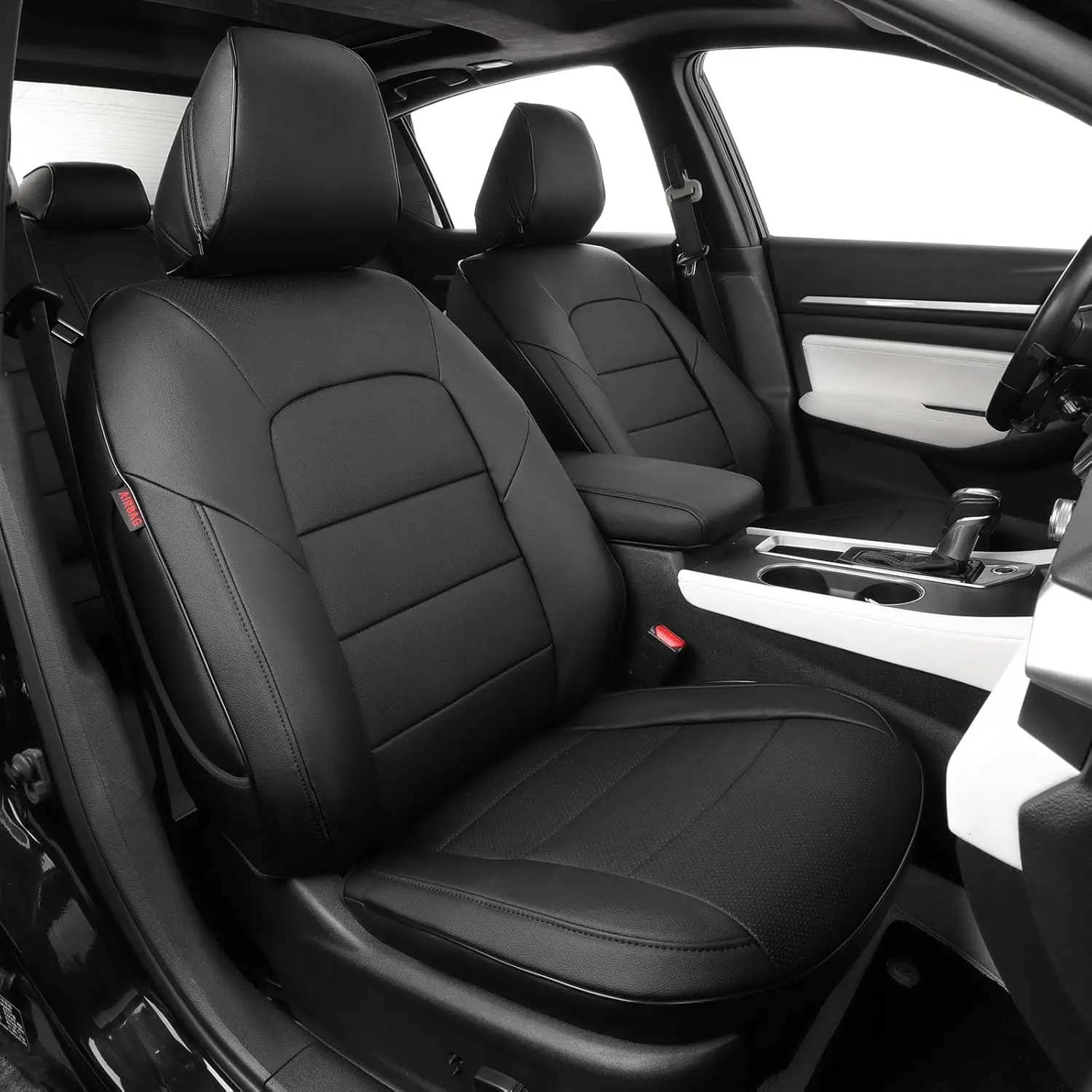 EKR Custom Fit Nissan Altima Car Seat Covers (Fits 2013-2025 S SV SR SL Platinum Edition ONE) Full Leather Black Waterproof Stain-Resistant Easy Install All-Season Car Seat Protection Interior Upgrade 2-Year Warranty fathersdaygift