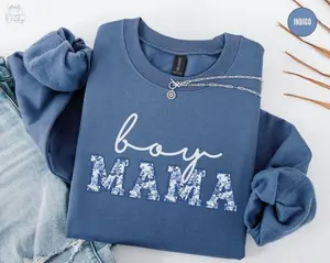 Boy Mama Sweatshirt Toile Boy Mama Sweater, Hoodie, Tshirt New Mom Pregnancy Announcement, Gender Reveal Crewneck,Baby Announcement Shirt, Baby Shower Gift Womenswear Hoodie Tops Unisex 1