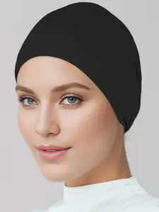 New Solid Color Forehead Protection Cotton Headscarf for Women, Trendy Single Color Hair Wrap Cap, Fashion Accessory