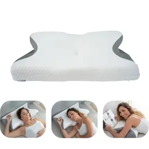 Memory Foam Pillow, Slow Rebound Neck Support, Non-Sagging Butterfly Shape Cervical Pillow, 3 Colors