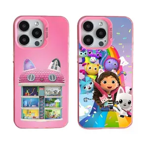 Cartoon G-Gabbys D-Dollhouse Pink Candy Matte Phone Cases For iPhone 17 Promax Pro Air 16 Plus 15 14 13 12 11 Shockproof Cover Gift For Birthday Christmas
