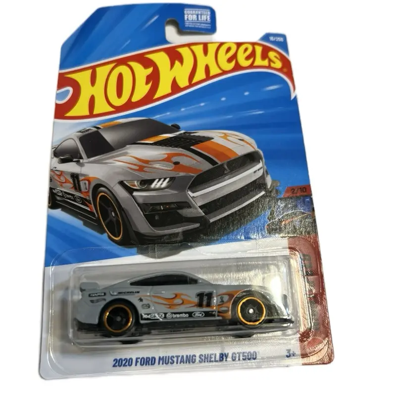 Hot Wheels 2025 20 Ford Mustang Shelby GT500 Diecast Model Car with Flame Design and Detailed Features