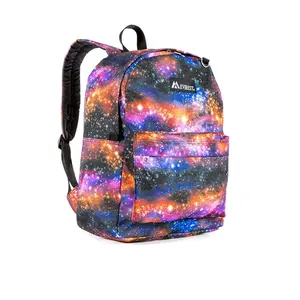 212 MAIN Everest Classic Pattern Backpack - Galaxy Print, Front Zip, Large Compartment