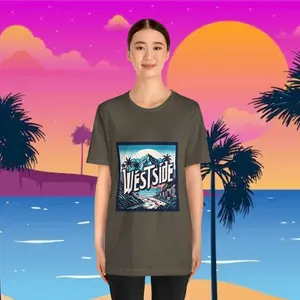 California Westside Unisex Tee, Los Angeles Graphic T-Shirt, SoCal Sunset Shirt, Golden State Souvenir Top, Pacific Coast Apparel