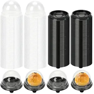 A Set of 200/100 Pcs Mini Dome Cake Boxes,Clear Cupcake Carriers Holders,Individual Mooncake Packaging Containers For Macarons,Egg Yolks Pastry & Muffins,Halloween Christmas Fathersdaygift,Hand Tools Kits