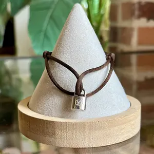 Pre-owned LOUIS VUITTON x Virgil Abloh Sterling Silver Brown Lockit Bracelet