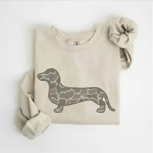 OddPaws - Dachshund Duck Camo Sweatshirt, Duck Camo Wiener Dog, Duck Camo Doxie Crewneck, Doxie Lover Sweater, Dachshund Mom Dad Gift