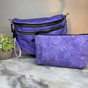 Bundled Set - Roni & Pouch - Purple Acid Wash