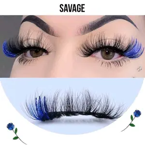 Savage Blue Glitter Lashes Eyelashes Savage Blue Glitter Lashes Eyelashes