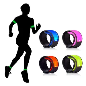 2Coutns/Set Luminous Flashing LED Light-up Armband, Colorful Sports Wristband, Fluorescent Accessories for Festival Parties and Concerts, Universal Wristband for Outdoor Night Running for Adults and Children, Luminous Wristband Atmosphere Decoration