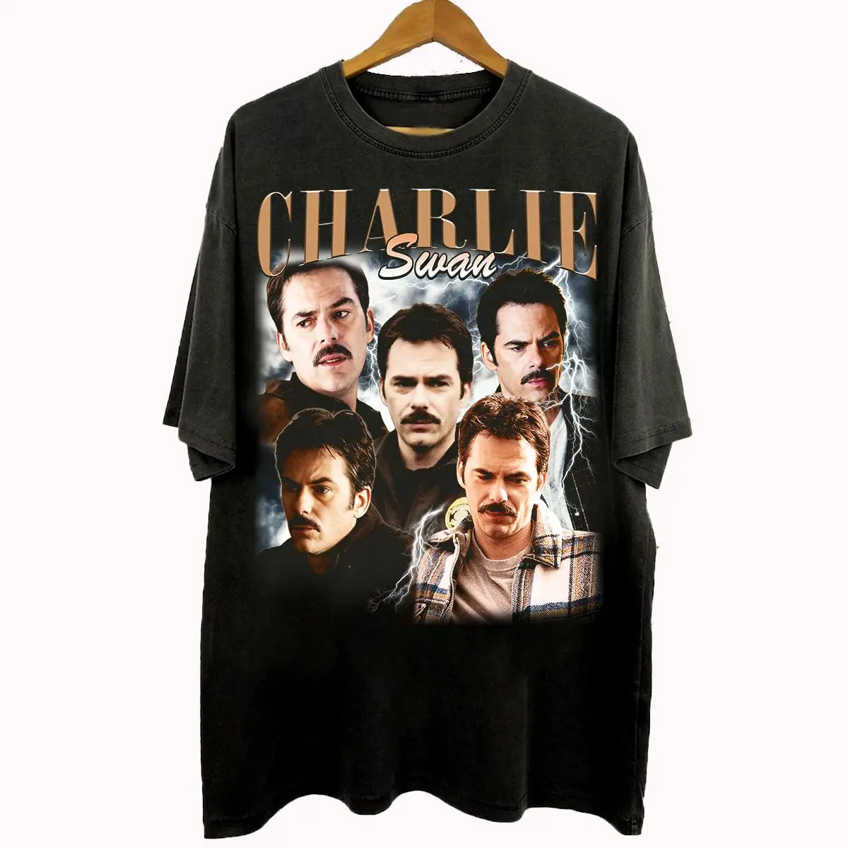 Vintage 90s Bootleg Style Charlie Swan T-Shirt, Twilight Saga Movie Gifts For Man And Women Unisex T-Shirt