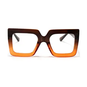 Eyeglass Frames - Simple Design with Orange Gradient Finish