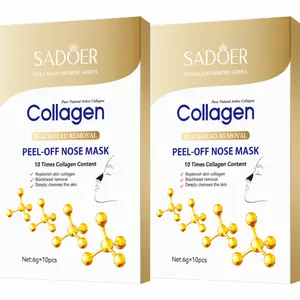 10-piece pack of blackhead removing peel-off nose strips, gentle and non-irritating, suitable for oily and combination skin. Can effectively control oil secretion, improve enlarged pores, and keep the skin on the nose fresh and clean all day.