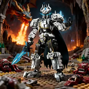 Magic Robot Building Blocks Set, Western Elf Warrior Model Kit, Ideal Christmas Gift for Moc Enthusiasts, New Year Present Idea