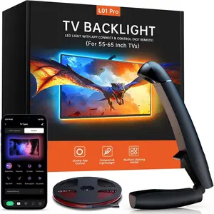 TV LED Backlight, 14.7ft Cuttable TV Lights That Change with TV for 55-65 Inch Screen and PC , TV Backlight with Sensor,  App Control,  & Music Sync Color Changing