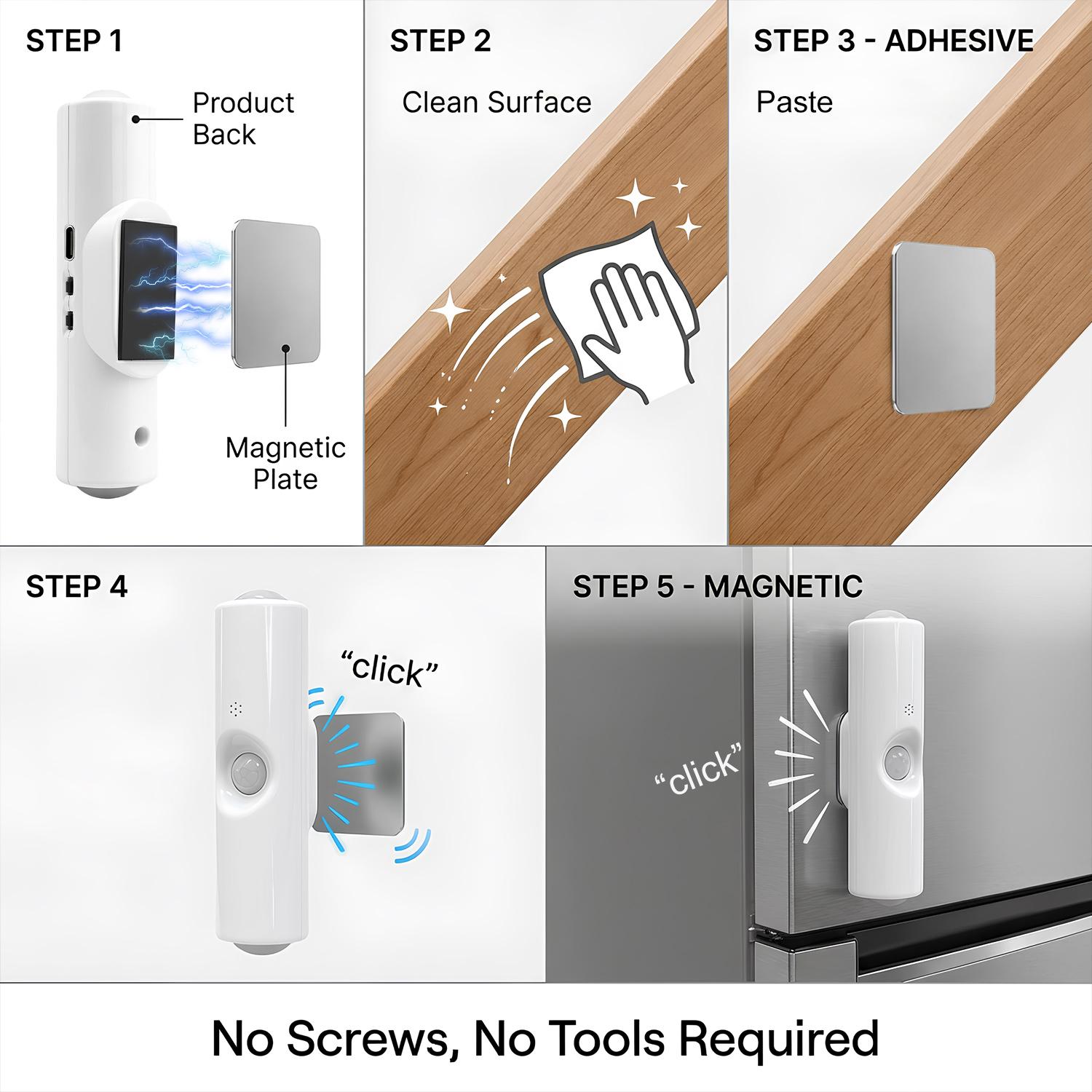 MY HEART FLY 2PCS Smart LED Night Light with Motion Sensor, Rechargeable RGB Color-Changing Ambient Light, Magnetic LED Wall Lamp for Stairs, Bedroom, Kitchen, Party, Hallway & Entryway