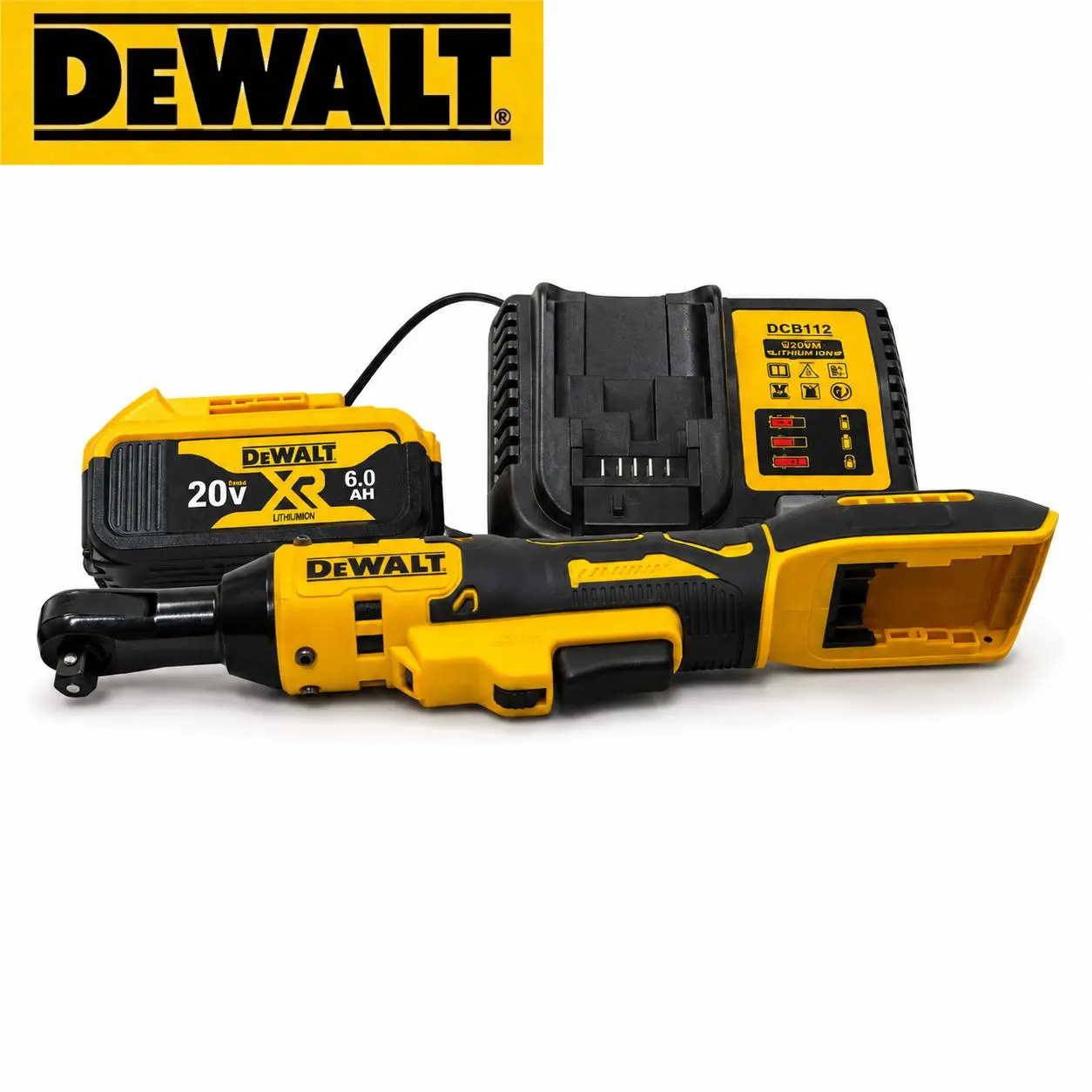 DEWALT 20V 512 Cordless Ratchet Wrench Kit, Rechargeable Brushless Drive Cordless Power Tool with Charger, for Automotive Repair & Tight-Space Fastening, Cordless Power Tools, Rechargeable Brushless Wrench