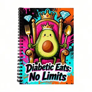 A Spiral Coil Notebook, Diabetes Recipe Record Notebook (5.5 * 8.3 Inches), More Orderly Diet Management, Blood Sugar Log, Food Log, Diabetes Diet Plan Table, Blood Sugar Tracking Table