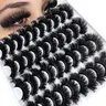 20 Pairs Fluffy Thick DD‑Curl Russian Strip Faux Mink Lashes, Mixed Length DIY Dramatic Voluminous False Eyelashes, Cosmetic False Eyelashes