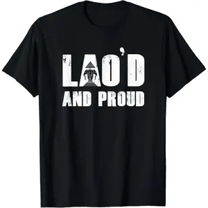 100% cotton Unisex Lao Designs by RespekDis |     Lao'D and Proud |     Unisex-Adults |     Black |     Small |     Short Sleeve |     T-Shirt |     Cultural T-Shirts |     Gift T-Shirt