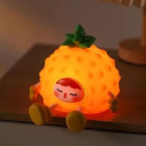 Night Light Lamp Cute Pineapple Night Light Cartoon Small Night Lamp Rechargeable Sleeping with Night Light Induction Lamp
