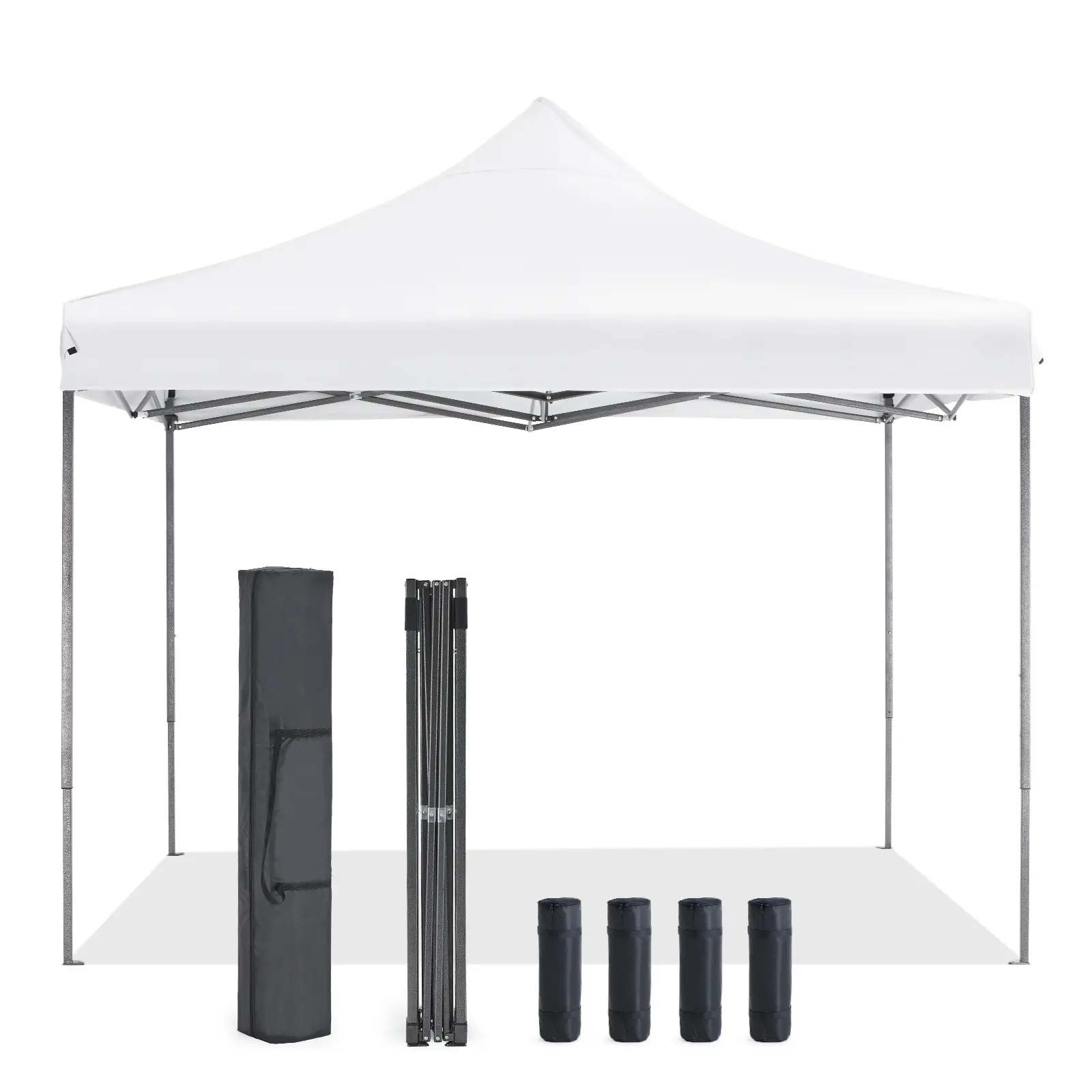 Sweetcrispy 10x10 Pop Up Canopy, Easy Setup Instant Outdoor Canopy with Vented Top and Wheeled Bag, White,summerwins Sweetcrispy 10x10 Pop Up Canopy, Easy Setup Instant Outdoor Canopy with Vented Top and Wheeled Bag, White,summerwins