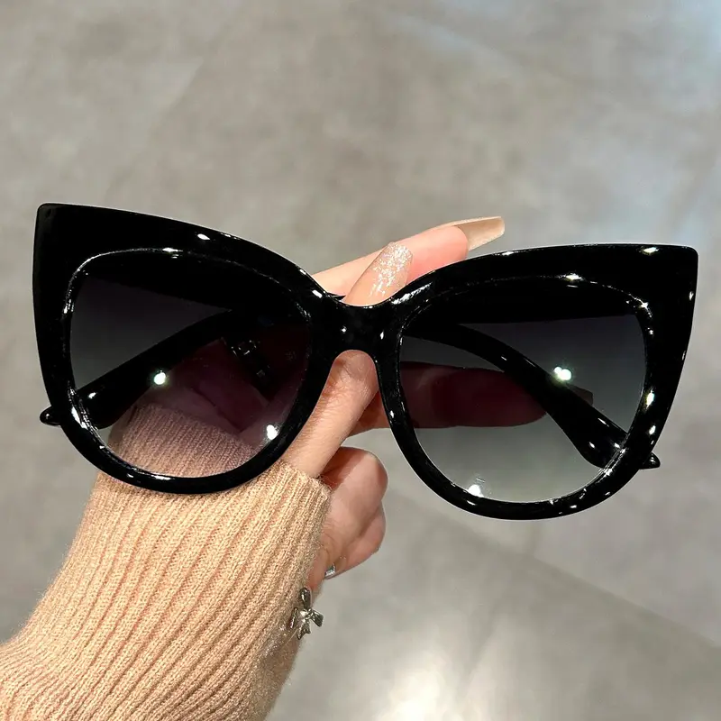 Unisex Simple Style Plain Color Leopard Pattern Cat Eye Sunglasses (1 Pair), Trendy Casual Sunglasses for Everyday Use, Fashion Accessories for Outdoor Activities, Trendy Fashion Shades