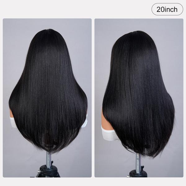 Layered Cut Bob Yaki Straight Wig 9x6 T Part Wear Go Glueless Bob Wigs Human Hair Bleached Knots For Women 180 & 250% Density Brazilian Deep Part Lace Glueless Wig