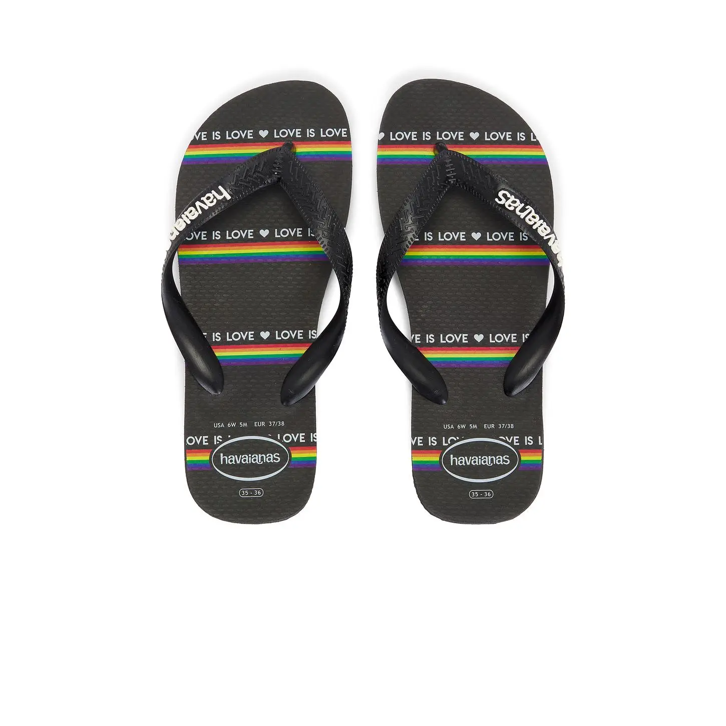 Havaianas Top Pride Sandal in Black & White