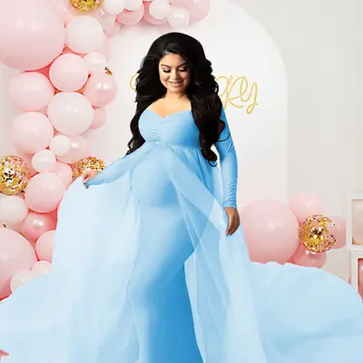 green emerald velvet dress Amazon Best Sellers: Best Maternity Special Occasion Dresses main image 0
