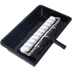 Hdmw 5PC 18 Inch Paint Roller Kit 18 Inch Paint Roller 18 Paint Roller Tray Microfiber Paint Roller Sleeves(Pack of 3)