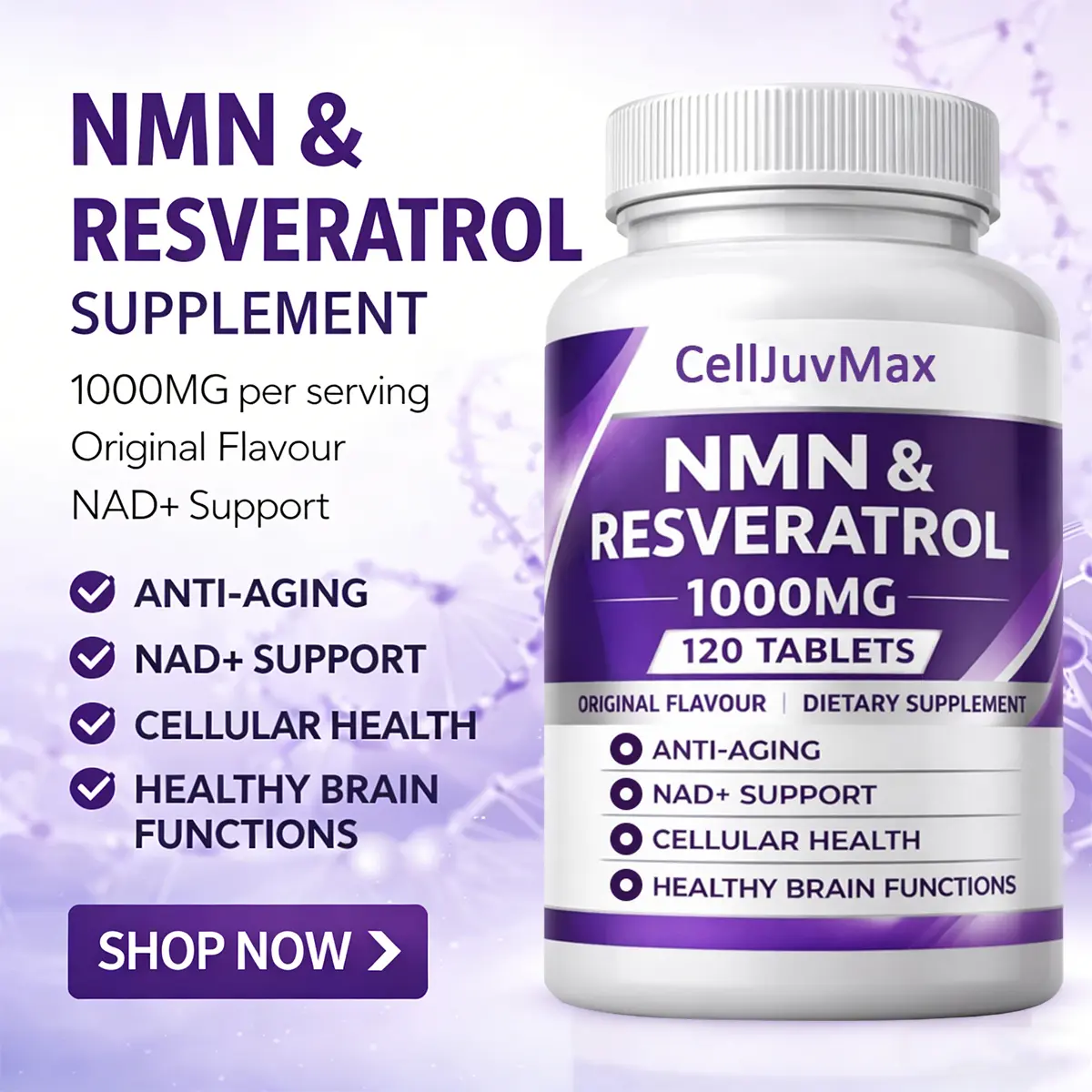 【オマケつき】　2セット、NMN10000 NMN Longevity Matrix (60 Veggie Caps) - Benevolent Nourishment
