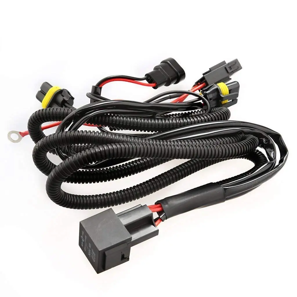 Universal HID Battery Wiring Relay Harness 12V 40 AMP 35W/55W - H1 H3 H7 H8 H9 H10 H11 9005 9006 5202 880 881 9140 9145