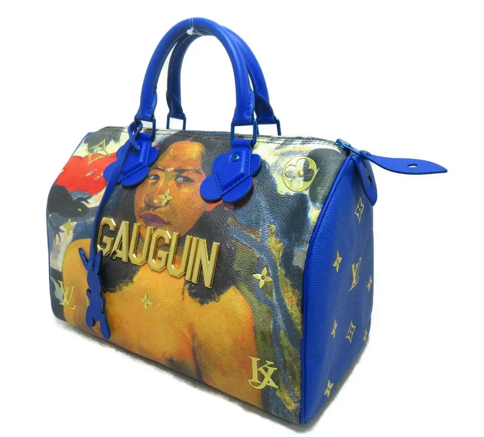 Louis Vuitton x Jeff Koons Masters Gauguin Speedy 30 Barrel-Shaped House Bag with Certificate of Authenticity