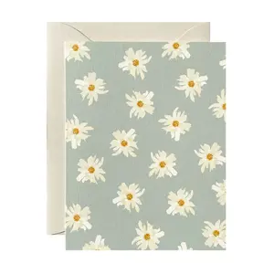 "Blue Daisies" Patterned Notecard