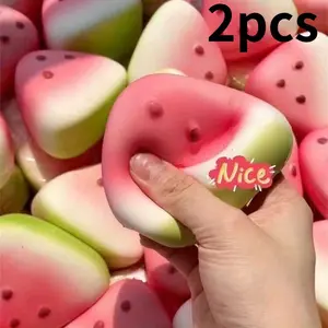 2pcs Watermelon Squeeze Toy, Stress Relief Toy, Squishies, Perfect for Relaxing Moments, Ideal Gift for Kids & Adults