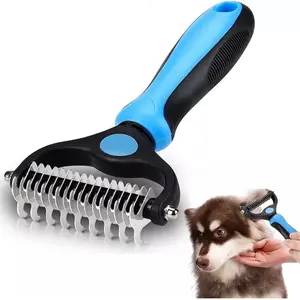 Professional Pet Dog Grooming Cat Comb Brush Dematting Undercoat Comb Rake Tool for Dogs and Cats
