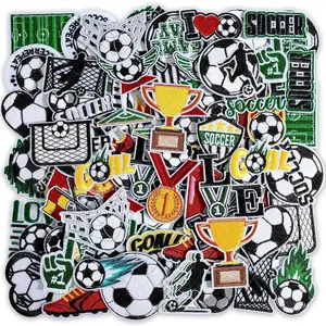 72 Pcs Soccer Iron on Patches Embroidered Soccer Patches Iron on Hat 36 Style Sport Ball Appliques for Hat Cap Clothes Jackets Jeans Dress Sew on DIY Backpack Accessories
