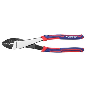 #Summervibes WORKPRO 9.5" Wire Cutter/Crimper, Wire Crimping/Cutting Tool for 10-22 AWG Terminals and Connectors, Designed for Insulated and Non-Insulated Connections