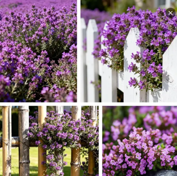 1000 Pcs Hardy Perennial Creeping Thyme Seeds Purple and Pink Flowers Easy to Grow Ground Cover for Outdoor Garden Landscaping Backyard Pots Borders