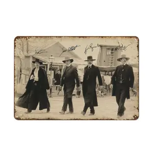 Retro Tombstone Movie Sign, Western Metal Tin Sign, Gift for Him, Western Movie Home Decor Retro Cowboy Sign Wall Art Decor