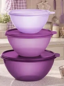 Tupperware Wonderlier 3PC Small Bowl Set - Dishwasher Safe -  Airtight - Liquid Tight-