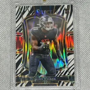 Select Jalon Walker Zebra NFL Trading Card - Atlanta Falcons Player Card with Zebra Pattern Design